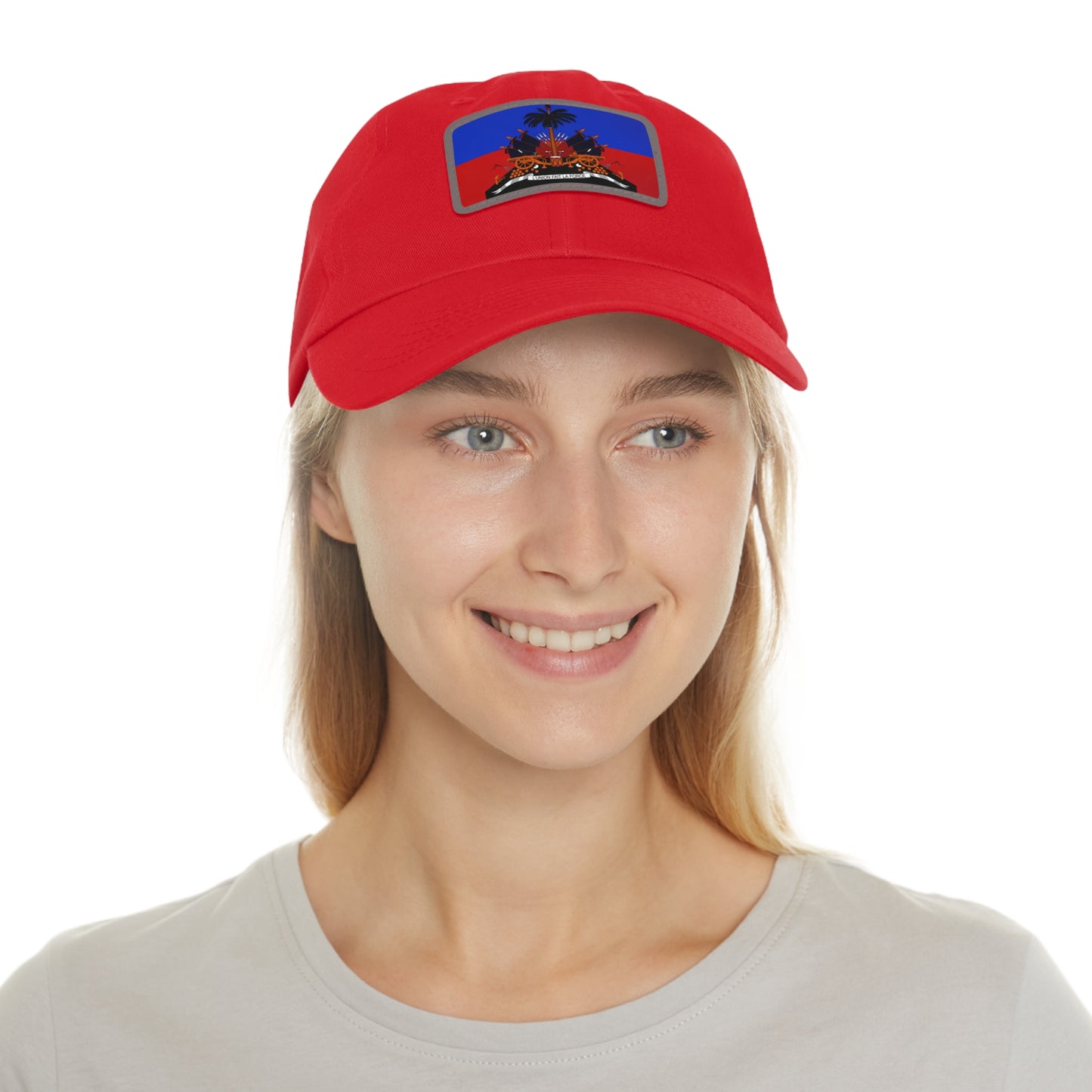 Haitian Flag Dad Hat with Leather Patch - Casual Style for Everyday Wear